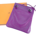 Hermes Sac Aline Mini Shoulder Bag Swift Agneau Milo Anemone Violet Silver