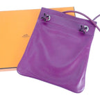 Hermes Sac Aline Mini Shoulder Bag Swift Agneau Milo Anemone Violet Silver