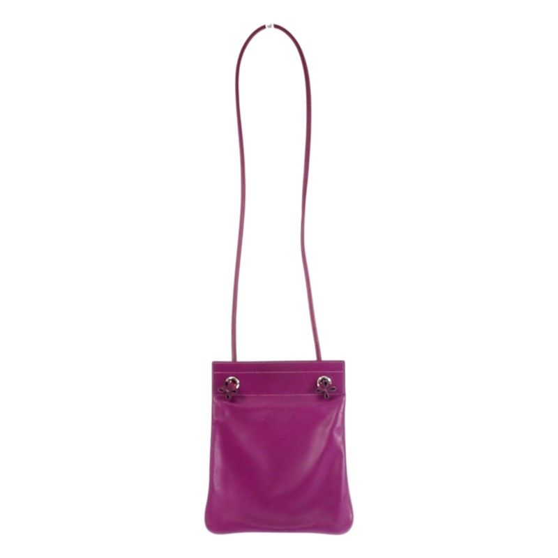 Hermes Sac Aline Mini Shoulder Bag Swift Agneau Milo Anemone Violet Silver — view 6