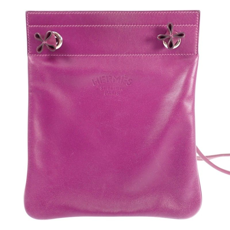 Hermes Sac Aline Mini Shoulder Bag Swift Agneau Milo Anemone Violet Silver — view 2