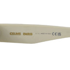 Celine Sunglasses Rectangle Frame Triomphe Logo Gold White Eyewear — view 5
