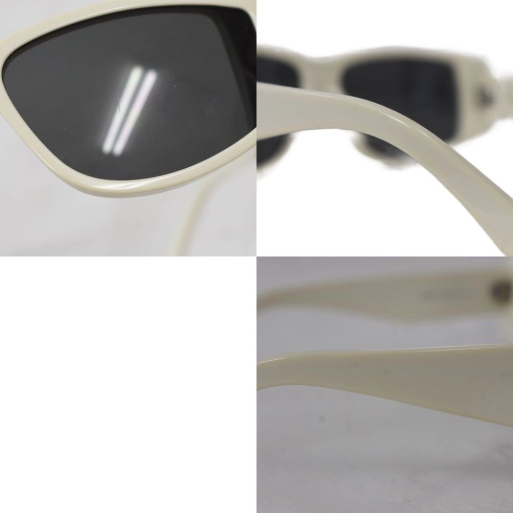 Celine Sunglasses Rectangle Frame Triomphe Logo Gold White Eyewear — view 8
