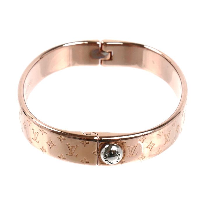 Louis Vuitton Metal Cuff Nanogram Bangle Bracelet — view 4
