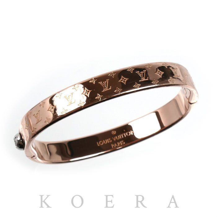 Louis Vuitton Metal Cuff Nanogram Bangle Bracelet