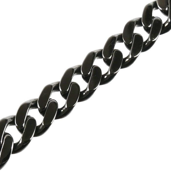Gucci 925 Sterling Silver Cutout G Black Coating Bracelet 18 — view 3