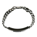 Gucci 925 Sterling Silver Cutout G Black Coating Bracelet 18 — view 2