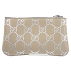 Gucci GG Emblem Key Pouch Coin Purse Metallic Key Case Supreme Canvas Light — view 3