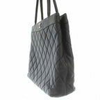 Chanel Quilted Caviar Leather Tote Bag Hand CC Logo Black — view 2