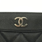 Chanel Quilted Caviar Leather Tote Bag Hand CC Logo Black — view 8