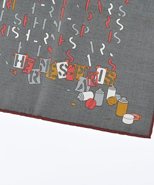 Hermes Bandana Scarf Gray — view 3