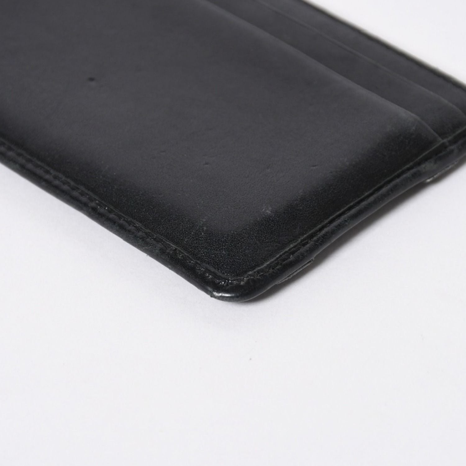Chanel Cambon Line Card Case CC Logo Lambskin Black Pink — view 7