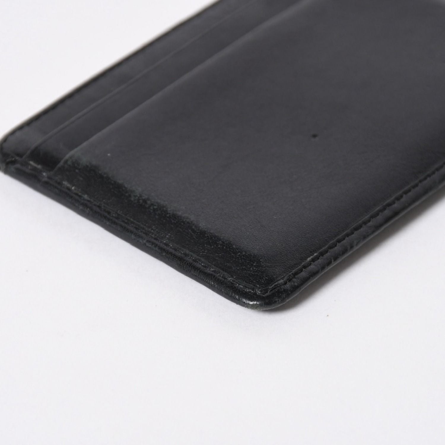 Chanel Cambon Line Card Case CC Logo Lambskin Black Pink — view 8