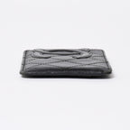 Chanel Cambon Line Card Case CC Logo Lambskin Black Pink — view 4