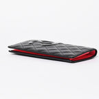 Chanel Cambon Line Wallet CC Logo Patch Calfskin Black Pink Silver — view 4