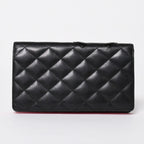 Chanel Cambon Line Wallet CC Logo Patch Calfskin Black Pink Silver — view 2