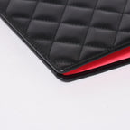 Chanel Cambon Line Wallet CC Logo Patch Calfskin Black Pink Silver — view 5