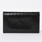Chanel Bicolor Wallet CC Logo Calfskin Black Bordeaux Silver — view 2