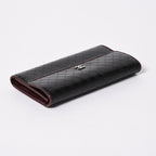 Chanel Bicolor Wallet CC Logo Calfskin Black Bordeaux Silver — view 6