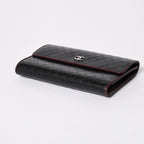 Chanel Bicolor Wallet CC Logo Calfskin Black Bordeaux Silver — view 5