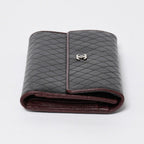 Chanel Bicolor Wallet CC Logo Calfskin Black Bordeaux Silver — view 4