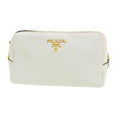 Prada Leather Pouch White