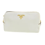 Prada Leather Pouch White