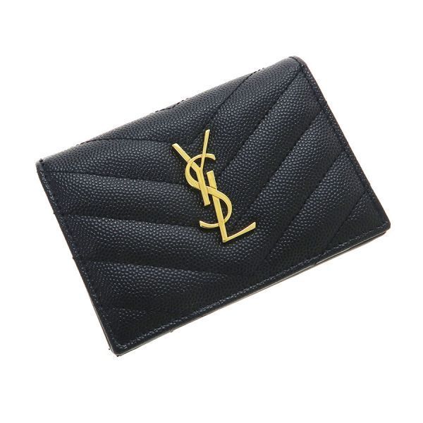 Saint Laurent Paris Monogram Business Card Case