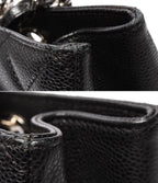 Chanel Chain Tote Bag Grand Shopping GST Silver Caviar Leather Quilted — view 7