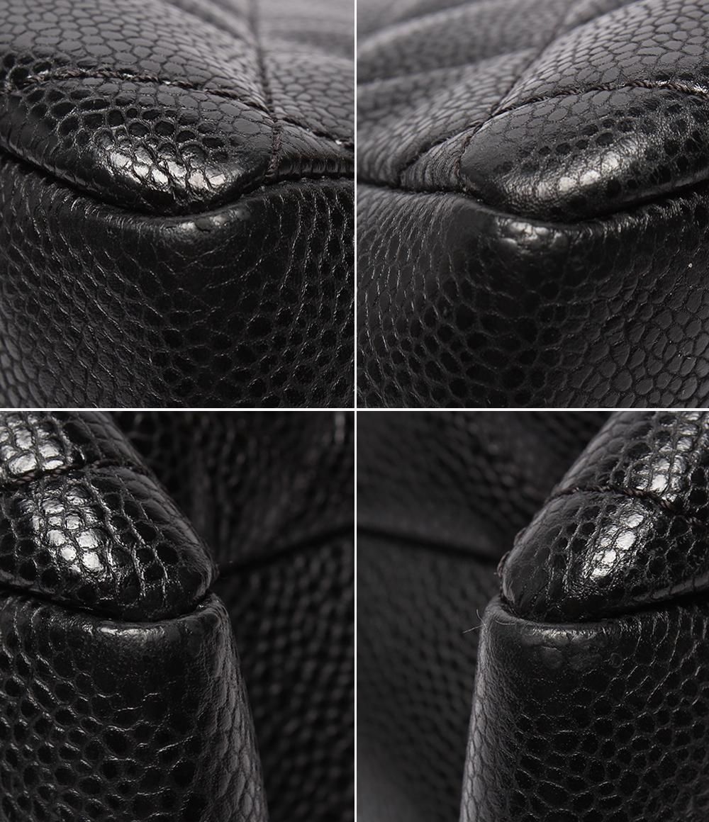 Chanel Chain Tote Bag Grand Shopping GST Silver Caviar Leather Quilted — view 5