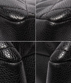 Chanel Chain Tote Bag Grand Shopping GST Silver Caviar Leather Quilted — view 5