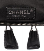 Chanel Chain Tote Bag Grand Shopping GST Silver Caviar Leather Quilted — view 4