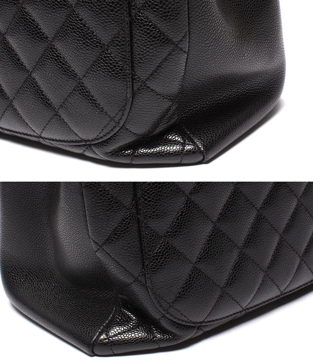 Chanel Chain Tote Bag Grand Shopping GST Silver Caviar Leather Quilted — view 6