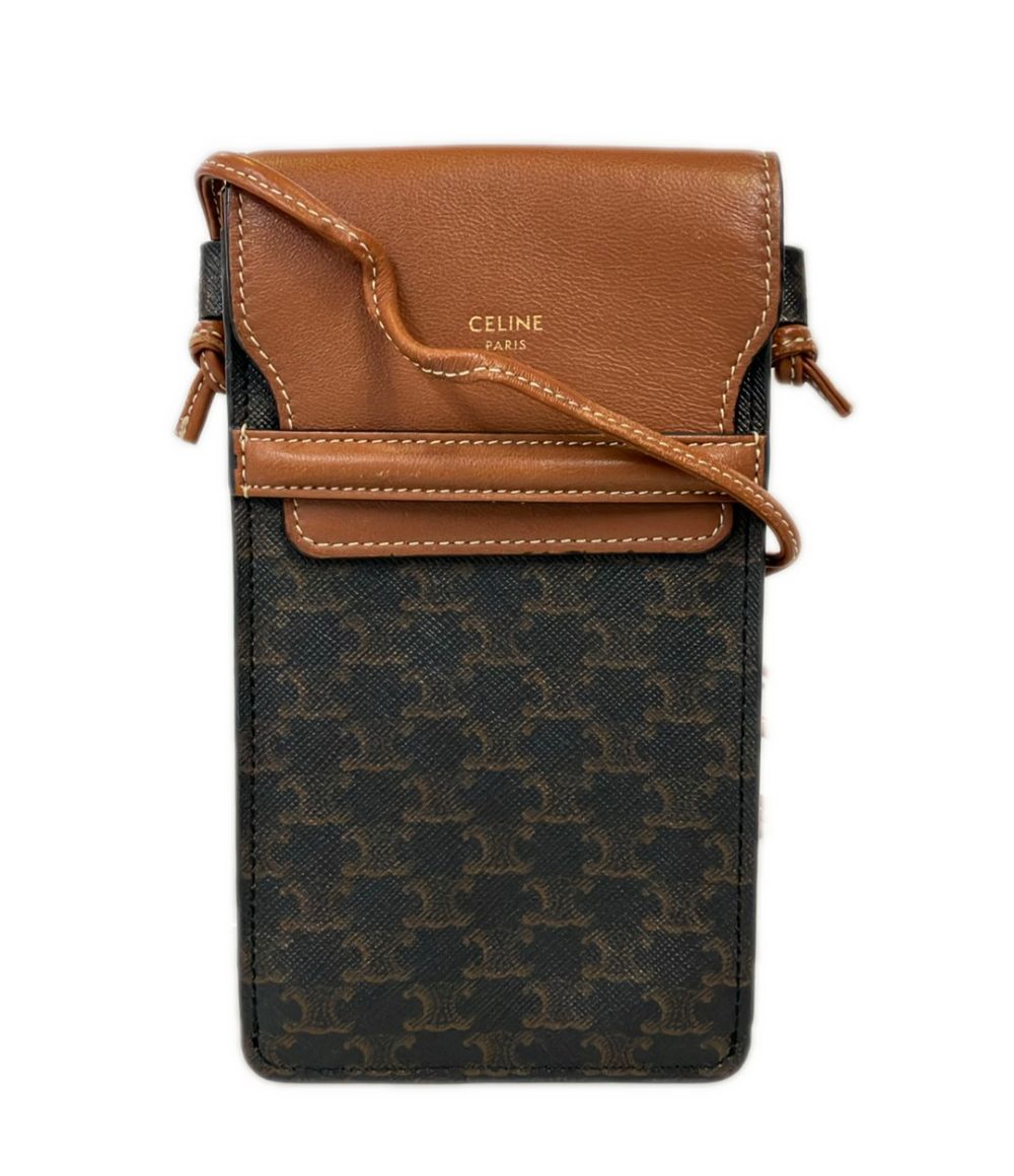 Celine Shoulder Bag Crossbody Phone Pouch Triomphe
