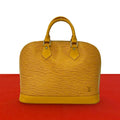 Louis Vuitton Vintage Alma Epi Leather Boston Bag Tassili Yellow
