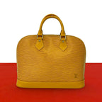 Louis Vuitton Vintage Alma Epi Leather Boston Bag Tassili Yellow