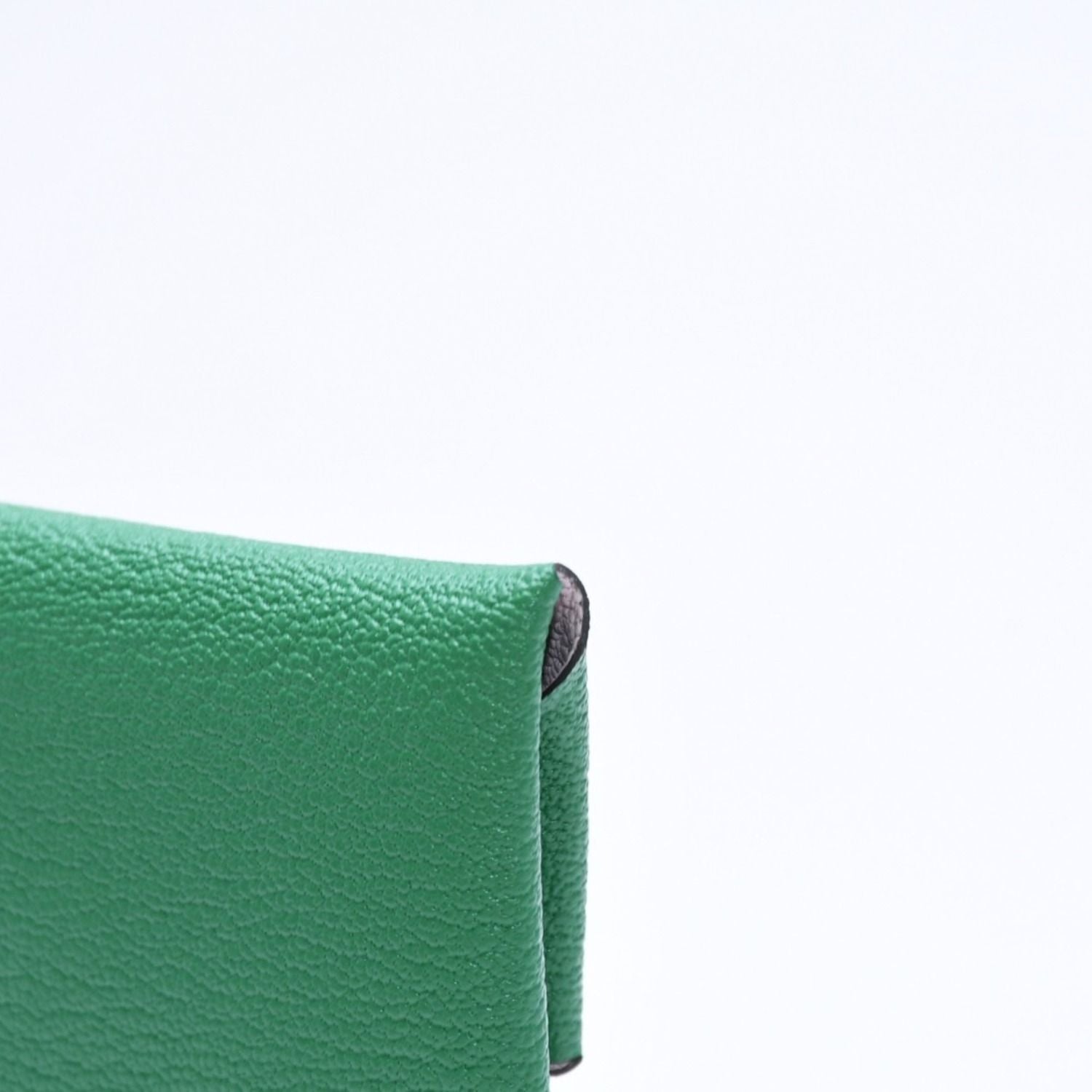 Hermes Wallet Coin Purse Bastia Azap Green — view 8