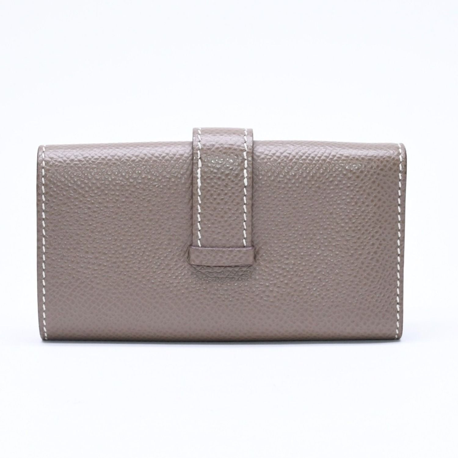 Hermes Key Case Bearn Etoupe Epsom Silver Veau Key Holder — view 2