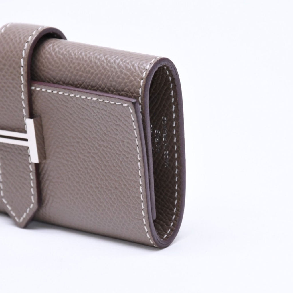 Hermes Key Case Bearn Etoupe Epsom Silver Veau Key Holder — view 3
