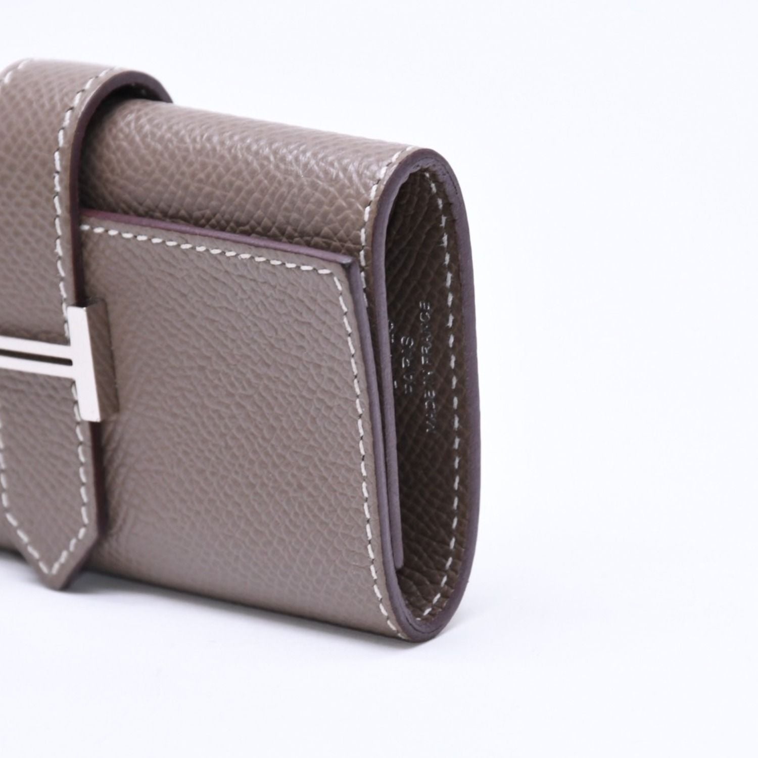 Hermes Key Case Bearn Etoupe Epsom Silver Veau Key Holder — view 3