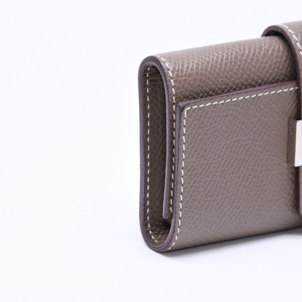 Hermes Key Case Bearn Etoupe Epsom Silver Veau Key Holder — view 4