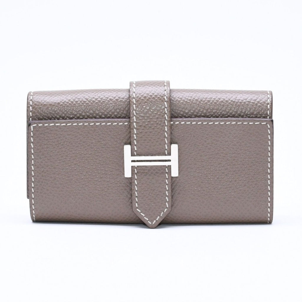 Hermes Key Case Bearn Etoupe Epsom Silver Veau Key Holder