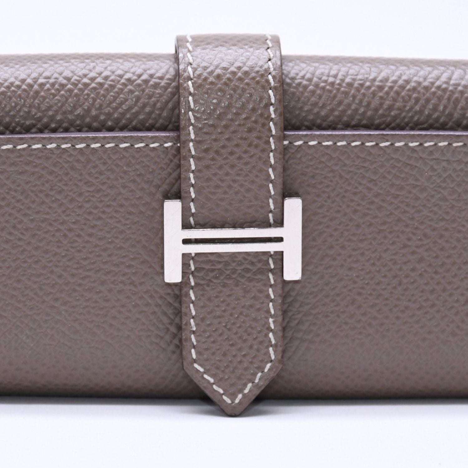 Hermes Key Case Bearn Etoupe Epsom Silver Veau Key Holder — view 7