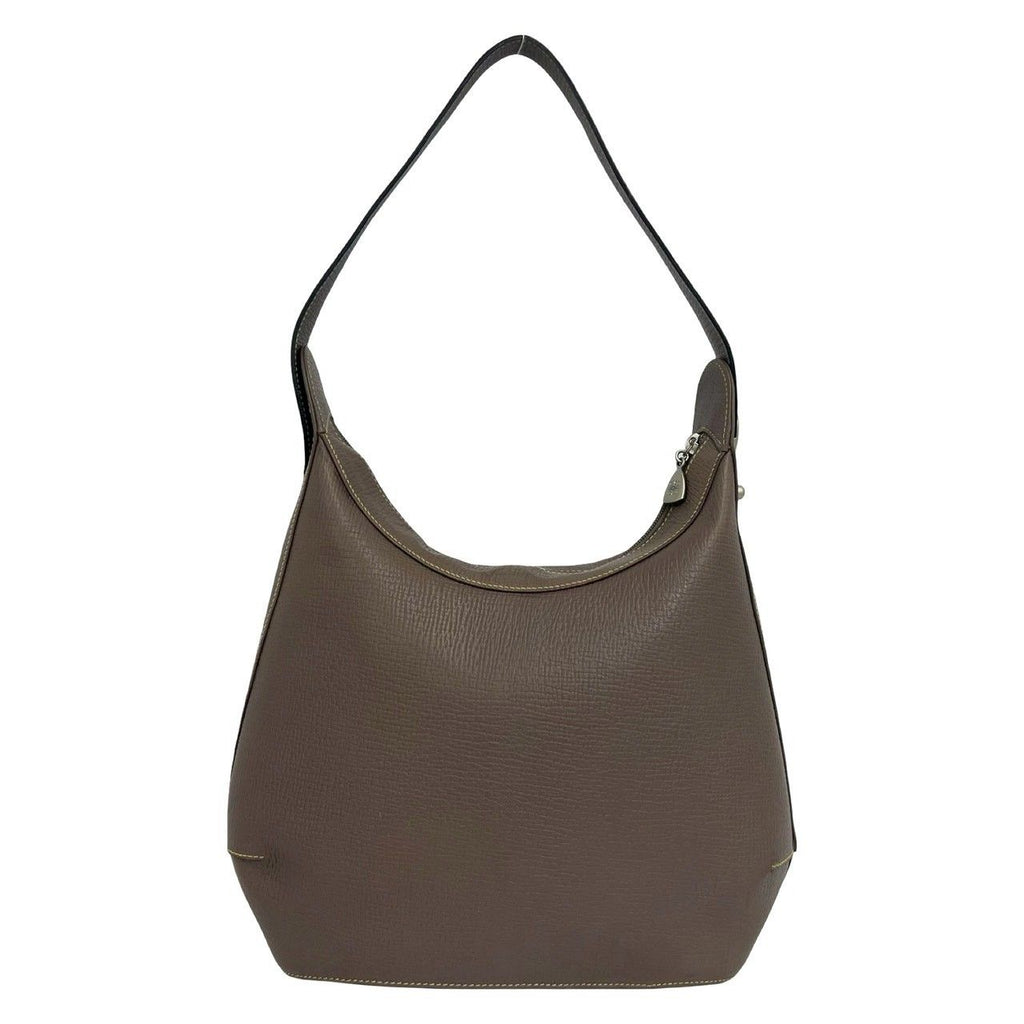 Loewe Vintage Logo Leather Shoulder Bag Tote Pink Brown — view 3