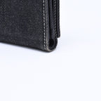Dior Logo Button Bifold Wallet Denim Black Gray — view 8