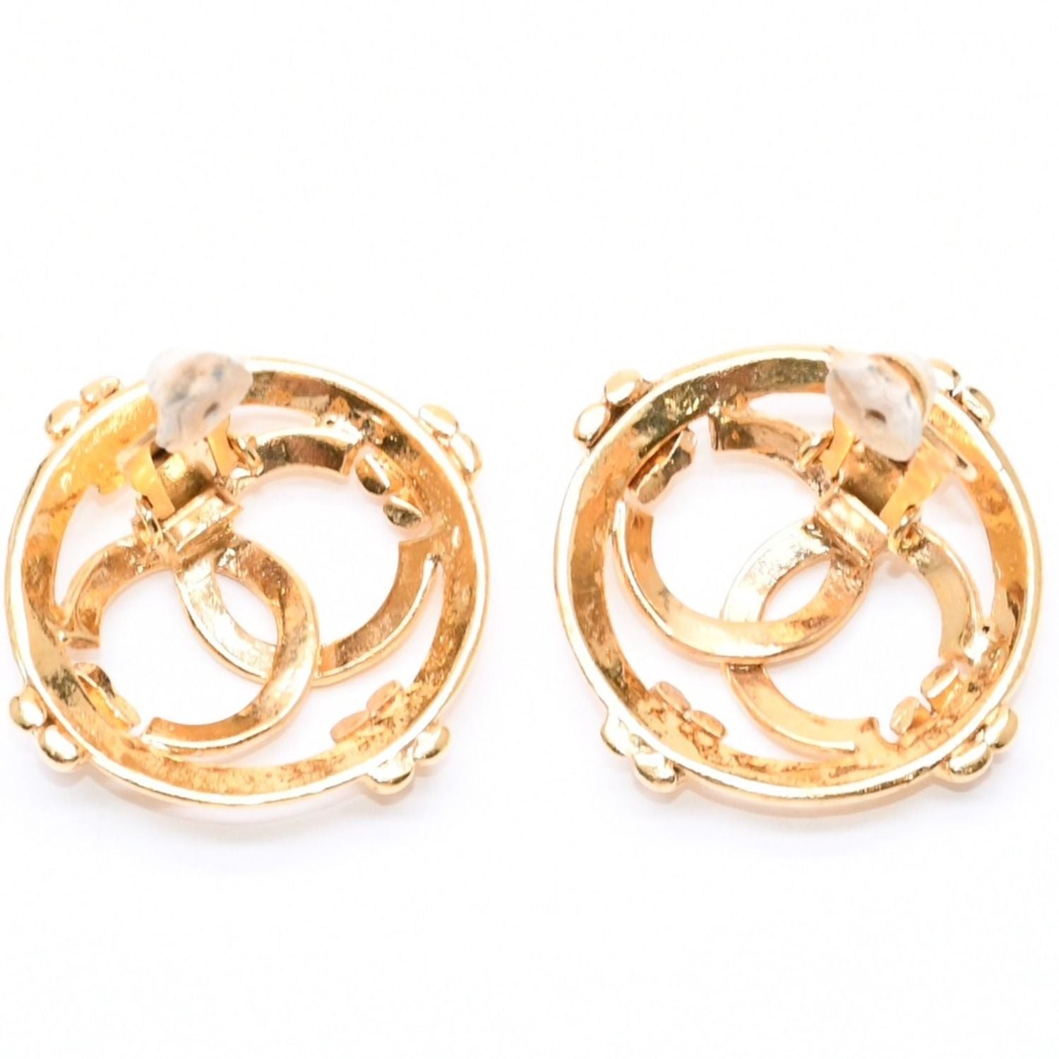 Chanel Earrings CC Logo 93 Gold — view 8