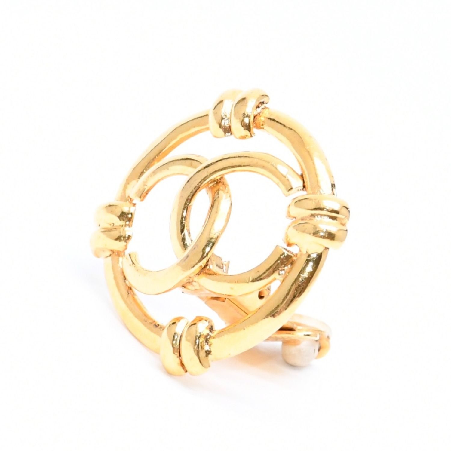 Chanel Earrings CC Logo 93 Gold — view 2