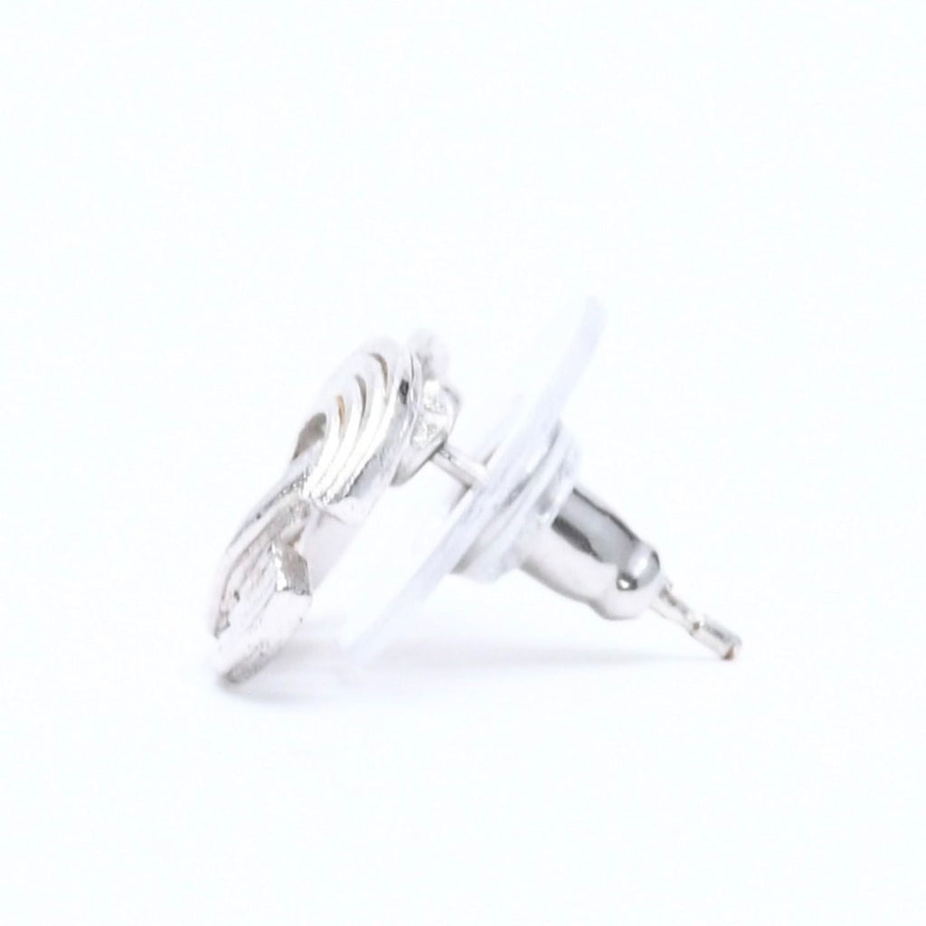 Chanel Earrings CC Logo Silver Metal — view 5