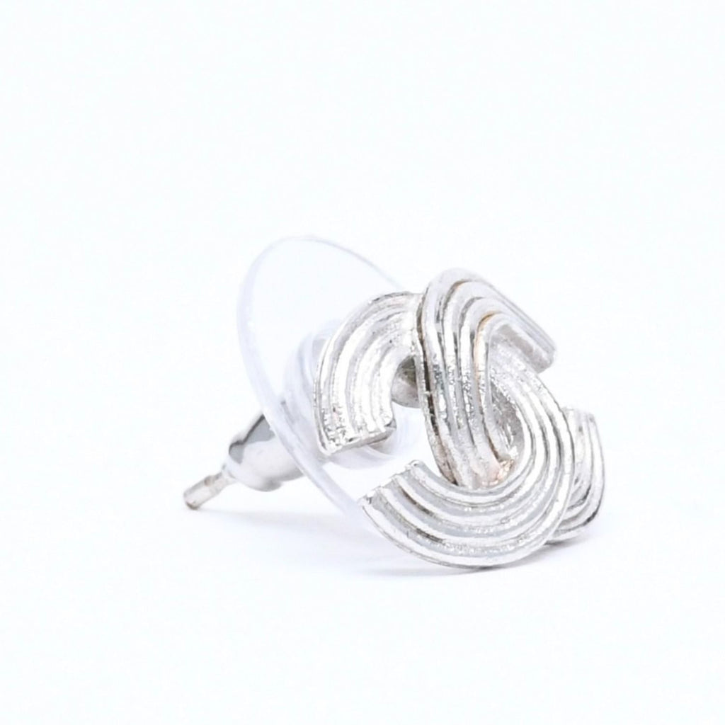 Chanel Earrings CC Logo Silver Metal — view 3