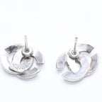 Chanel Earrings CC Logo Silver Metal — view 7
