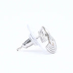 Chanel Earrings CC Logo Silver Metal — view 4